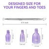 image:imageMakartt Nail Polish Remover Clips Kit 20PCS Reusable Nail Soak Off Clips for Fingers amp Toes Acrylic amp Nail Remover Tools DoubleEnded Cuticle Pusher Fast MessFree Gel Removal at Home or Salonpurple