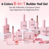 image:imageMakartt Nude Gel Builder Kit 15ML 8in1 Nail Builder Set Salon DIY 6Pcs  Large Capacity for Professional Salon Nail Art DIYer Self Leveling Rubber Base Nail Shape Strengthener Apex Build6 Pcs Nude Gel Polish Kit