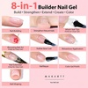 image:imageMakartt Nude Gel Builder Kit 15ML 8in1 Nail Builder Set Salon DIY 6Pcs  Large Capacity for Professional Salon Nail Art DIYer Self Leveling Rubber Base Nail Shape Strengthener Apex Build6 Pcs Nude Gel Polish Kit