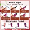 image:imageMakartt Pastel Gel Nail Polish Set 6 Colors Jelly Gel Polish Kit 15ML One NDone Spring Summer Glass Translucent Pink Blue Purple Yellow Green Cat Eye UV LED Nail Art Manicure Gift for WomenPomegranate