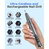 image:imageMakartt PenShaped Rechargeable Nail Drill for Beginners 25000 RPM Cordless Electric Nail File with 5Speed LED Display Lightweight Quiet E File Kit for Gel Polish Removal Home Travel UsePurpleTypus Black