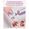 image:imageMakartt PenShaped Rechargeable Nail Drill for Beginners 25000 RPM Cordless Electric Nail File with 5Speed LED Display Lightweight Quiet E File Kit for Gel Polish Removal Home Travel UsePurpleTypus Purple