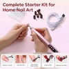 image:imageMakartt PenShaped Rechargeable Nail Drill for Beginners 25000 RPM Cordless Electric Nail File with 5Speed LED Display Lightweight Quiet E File Kit for Gel Polish Removal Home Travel UsePurpleHepsela Pink