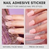 image:imageMakartt Pink Nail Adhesive Tab Press On Nail Glue Sticker Double Side 240 PCS 10 Sheets Waterproof Breathable Super Sticky Nails Tab for False Nails Tape Jelly Fake Nail Tips Adhesive Nail Tab GluePink Nail Adhesive Tab