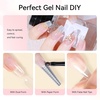 image:imageMakartt Poly Nail Gel Kit 6 Nude Colors Solid Builder 15ML for Poly Extension Enhancement Set with Slip Solution Base Top Coat Dual Forms All in One Hard Gels for Nails Starter Supplies KitClear Nude Pink Colors