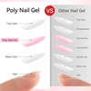 image:imageMakartt Poly Nail Gel Kit 6 Nude Colors Solid Builder 15ML for Poly Extension Enhancement Set with Slip Solution Base Top Coat Dual Forms All in One Hard Gels for Nails Starter Supplies KitClear Nude Pink Colors
