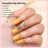 image:imageMakartt Poly Nail Gel Kit 6 Nude Colors Solid Builder 15ML for Poly Extension Enhancement Set with Slip Solution Base Top Coat Dual Forms All in One Hard Gels for Nails Starter Supplies KitNude Colors