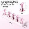 image:imageMakartt Press on Nails Stand Clear and Pink Nail Holder for Painting Nails Stands for Art Display Practice Magnetic Clear Glitter Flower Fake Holders with Reusable Adhesive Putty for Home Salon DIYPink10pcs