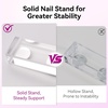 image:imageMakartt Press on Nails Stand Clear and Pink Nail Holder for Painting Nails Stands for Art Display Practice Magnetic Clear Glitter Flower Fake Holders with Reusable Adhesive Putty for Home Salon DIYpurely white