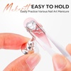image:imageMakartt Press on Nails Stand Clear and Pink Nail Holder for Painting Nails Stands for Art Display Practice Magnetic Clear Glitter Flower Fake Holders with Reusable Adhesive Putty for Home Salon DIYSilver Metal