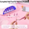 image:imageMakartt Press on Nails Stand Clear and Pink Nail Holder for Painting Nails Stands for Art Display Practice Magnetic Clear Glitter Flower Fake Holders with Reusable Adhesive Putty for Home Salon DIYpurely white