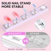 image:imageMakartt Press on Nails Stand Clear and Pink Nail Holder for Painting Nails Stands for Art Display Practice Magnetic Clear Glitter Flower Fake Holders with Reusable Adhesive Putty for Home Salon DIYAurora ClearPink