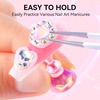 image:imageMakartt Press on Nails Stand Clear and Pink Nail Holder for Painting Nails Stands for Art Display Practice Magnetic Clear Glitter Flower Fake Holders with Reusable Adhesive Putty for Home Salon DIYAurora ClearPink