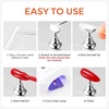 image:imageMakartt Press on Nails Stand Clear and Pink Nail Holder for Painting Nails Stands for Art Display Practice Magnetic Clear Glitter Flower Fake Holders with Reusable Adhesive Putty for Home Salon DIYSilver Metal