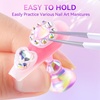 image:imageMakartt Press on Nails Stand Clear and Pink Nail Holder for Painting Nails Stands for Art Display Practice Magnetic Clear Glitter Flower Fake Holders with Reusable Adhesive Putty for Home Salon DIYPinkClear