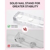 image:imageMakartt Press on Nails Stand Clear and Pink Nail Holder for Painting Nails Stands for Art Display Practice Magnetic Clear Glitter Flower Fake Holders with Reusable Adhesive Putty for Home Salon DIYPedestal