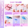 image:imageMakartt Press on Nails Stand Clear and Pink Nail Holder for Painting Nails Stands for Art Display Practice Magnetic Clear Glitter Flower Fake Holders with Reusable Adhesive Putty for Home Salon DIYPinkClear