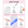 image:imageMakartt Press on Nails Stand Clear and Pink Nail Holder for Painting Nails Stands for Art Display Practice Magnetic Clear Glitter Flower Fake Holders with Reusable Adhesive Putty for Home Salon DIYPedestal