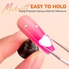 image:imageMakartt Press on Nails Stand Clear and Pink Nail Holder for Painting Nails Stands for Art Display Practice Magnetic Clear Glitter Flower Fake Holders with Reusable Adhesive Putty for Home Salon DIYWhiteBlack
