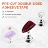 image:imageMakartt Press on Nails Stand Clear and Pink Nail Holder for Painting Nails Stands for Art Display Practice Magnetic Clear Glitter Flower Fake Holders with Reusable Adhesive Putty for Home Salon DIYSilver Metal