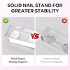 image:imageMakartt Press on Nails Stand Clear and Pink Nail Holder for Painting Nails Stands for Art Display Practice Magnetic Clear Glitter Flower Fake Holders with Reusable Adhesive Putty for Home Salon DIYPink10pcs