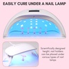 image:imageMakartt Press on Nails Stand Clear and Pink Nail Holder for Painting Nails Stands for Art Display Practice Magnetic Clear Glitter Flower Fake Holders with Reusable Adhesive Putty for Home Salon DIYAurora ClearPink