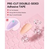 image:imageMakartt Press on Nails Stand Clear and Pink Nail Holder for Painting Nails Stands for Art Display Practice Magnetic Clear Glitter Flower Fake Holders with Reusable Adhesive Putty for Home Salon DIYPedestal