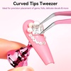 image:imageMakartt Press on Nails Stand Clear and Pink Nail Holder for Painting Nails Stands for Art Display Practice Magnetic Clear Glitter Flower Fake Holders with Reusable Adhesive Putty for Home Salon DIYpurely white