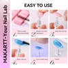 image:imageMakartt Press on Nails Stand Clear and Pink Nail Holder for Painting Nails Stands for Art Display Practice Magnetic Clear Glitter Flower Fake Holders with Reusable Adhesive Putty for Home Salon DIYAurora ClearPink
