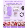 image:imageMakartt Professional Nail Drill  35000RPM Electric Nail File with 60W Coreless Motor 2 in 1 Desktop amp Portable Rechargeable E File with Drill Bits and LCD Display Nouvella PurplePurple Nouvella