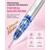 image:imageMakartt Professional Nail Drill  35000RPM Electric Nail File with 60W Coreless Motor 2 in 1 Desktop amp Portable Rechargeable E File with Drill Bits and LCD Display Nouvella PurplePink Nouvella