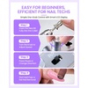 image:imageMakartt Professional Nail Drill  35000RPM Electric Nail File with 60W Coreless Motor 2 in 1 Desktop amp Portable Rechargeable E File with Drill Bits and LCD Display Nouvella PurplePurple Nouvella