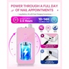 image:imageMakartt Professional Nail Drill  35000RPM Electric Nail File with 60W Coreless Motor 2 in 1 Desktop amp Portable Rechargeable E File with Drill Bits and LCD Display Nouvella PurplePink Nouvella