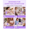 image:imageMakartt Professional Nail Drill  35000RPM Electric Nail File with 60W Coreless Motor 2 in 1 Desktop amp Portable Rechargeable E File with Drill Bits and LCD Display Nouvella PurplePurple Nouvella