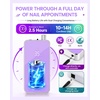 image:imageMakartt Professional Nail Drill  35000RPM Electric Nail File with 60W Coreless Motor 2 in 1 Desktop amp Portable Rechargeable E File with Drill Bits and LCD Display Nouvella PurplePurple Nouvella