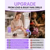 image:imageMakartt Professional Nail Drill  35000RPM Electric Nail File with 60W Coreless Motor 2 in 1 Desktop amp Portable Rechargeable E File with Drill Bits and LCD Display Nouvella PurplePurple Nouvella