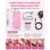 image:imageMakartt Professional Nail Drill  35000RPM Electric Nail File with 60W Coreless Motor 2 in 1 Desktop amp Portable Rechargeable E File with Drill Bits and LCD Display Nouvella PurplePink Nouvella