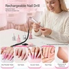 image:imageMakartt Rechargeable Electric Nail Drill 35000 RPM Nail Drill File with Storage Stand for Acrylic Gel Polishing Removing LED DisplayCordless Efile with Bits Kit for Manicure Beginner Home PinkHephaely Pink