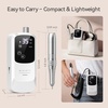 image:imageMakartt Rechargeable Electric Nail Drill 35000 RPM Nail Drill File with Storage Stand for Acrylic Gel Polishing Removing LED DisplayCordless Efile with Bits Kit for Manicure Beginner Home PinkHephaely White