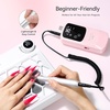 image:imageMakartt Rechargeable Electric Nail Drill 35000 RPM Nail Drill File with Storage Stand for Acrylic Gel Polishing Removing LED DisplayCordless Efile with Bits Kit for Manicure Beginner Home PinkHephaely Pink