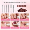 image:imageMakartt Rechargeable Electric Nail Drill 35000 RPM Nail Drill File with Storage Stand for Acrylic Gel Polishing Removing LED DisplayCordless Efile with Bits Kit for Manicure Beginner Home PinkHephaely Pink