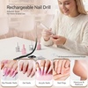 image:imageMakartt Rechargeable Electric Nail Drill 35000 RPM Nail Drill File with Storage Stand for Acrylic Gel Polishing Removing LED DisplayCordless Efile with Bits Kit for Manicure Beginner Home PinkHephaely White
