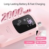 image:imageMakartt Rechargeable Electric Nail Drill 35000 RPM Nail Drill File with Storage Stand for Acrylic Gel Polishing Removing LED DisplayCordless Efile with Bits Kit for Manicure Beginner Home PinkHephaely Pink