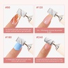 image:imageMakartt Sanding Bands for Nail Drill  100 Pcs 180Fine Grits Nail File Sanding Bands for Drill Bits Nail Prep Smooth Polish Upgrade Thicker Durable Sanding Drill Bit for Acrylic Nails Gel BlackWhite