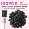 image:imageMakartt Sanding Bands for Nail Drill  100 Pcs 180Fine Grits Nail File Sanding Bands for Drill Bits Nail Prep Smooth Polish Upgrade Thicker Durable Sanding Drill Bit for Acrylic Nails Gel BlackBlack