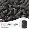 image:imageMakartt Sanding Bands for Nail Drill100 Pcs Nail File Sanding Bands for Drill Bits 180 Medium Grits for Acrylic Nails Gel Removing and Shaping Upgrade Thicker Durable Sanding Drill Bit WhiteBlack