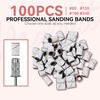 image:imageMakartt Sanding Bands for Nail Drill100 Pcs Nail File Sanding Bands for Drill Bits 180 Medium Grits for Acrylic Nails Gel Removing and Shaping Upgrade Thicker Durable Sanding Drill Bit WhiteWhite