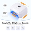 image:imageMakartt UV LED Nail Lamp for Gel Nails  Rechargeable Aurora 30W Nail Light with 39 LEDs Large Space 2600mAh Battery 4 Timers amp Auto Sensor Fast Curing Cordless Nail Lamp for SalonRose PinkWhite