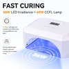 image:imageMakartt UV LED Nail Lamp for Gel Nails  Rechargeable Aurora 30W Nail Light with 39 LEDs Large Space 2600mAh Battery 4 Timers amp Auto Sensor Fast Curing Cordless Nail Lamp for SalonRose PinkWhite