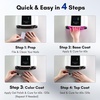 image:imageMakartt UV LED Nail Lamp for Gel Nails  Rechargeable Aurora 30W Nail Light with 39 LEDs Large Space 2600mAh Battery 4 Timers amp Auto Sensor Fast Curing Cordless Nail Lamp for SalonRose PinkA4UV nail lampWhite2